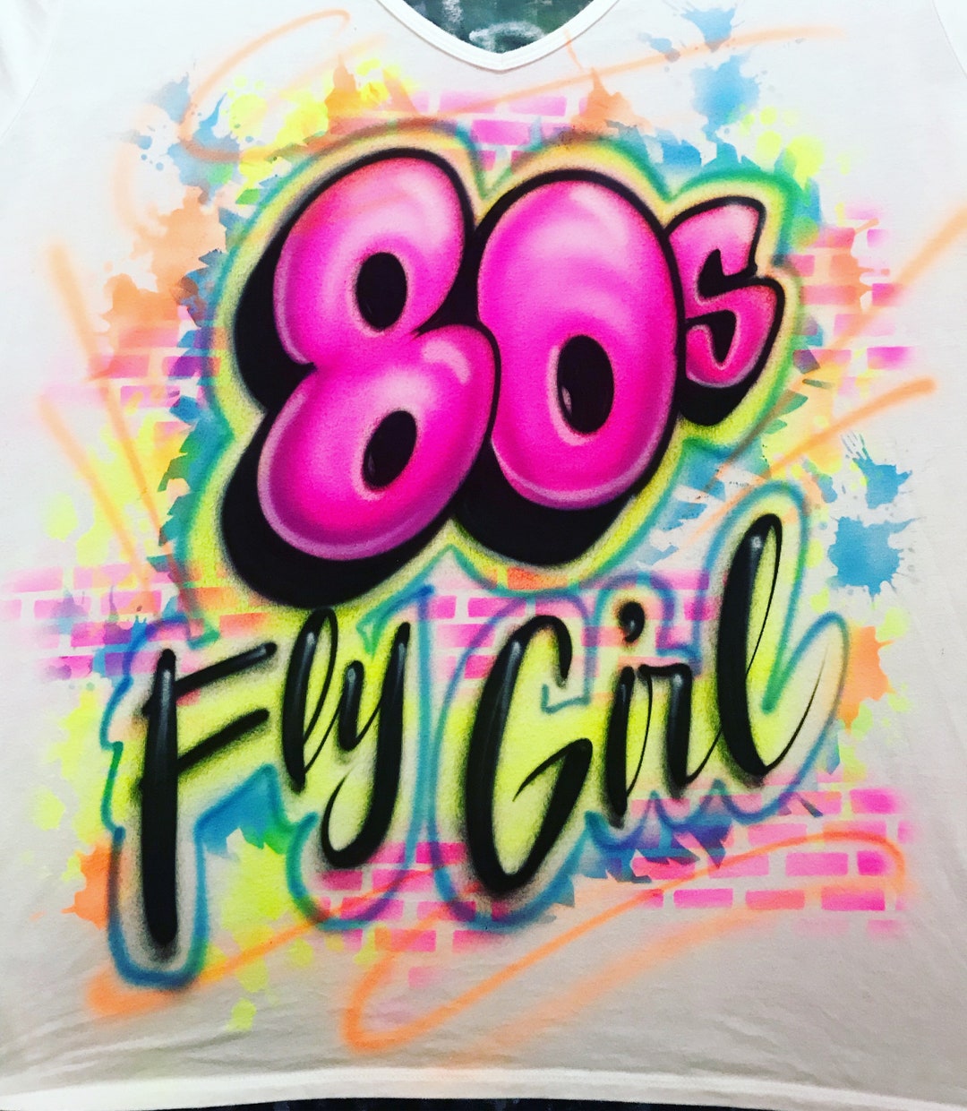 Airbrush 80s Shirt Design Free Shipping - Etsy
