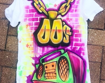 Airbrush 00's Shirt Design | Free Shipping - Etsy