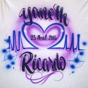 Airbrush Date Shirt Design | Free Shipping