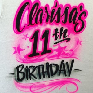 Airbrush Birthday Shirt Design | Free Shipping