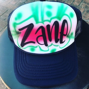 Airbrush Custom Graffiti Hat Design | Free Shipping