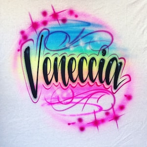 Airbrush Name Shirt Design | Free Shipping