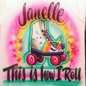 Airbrush Birthday Unicorn Skate Shirt | Free Shipping