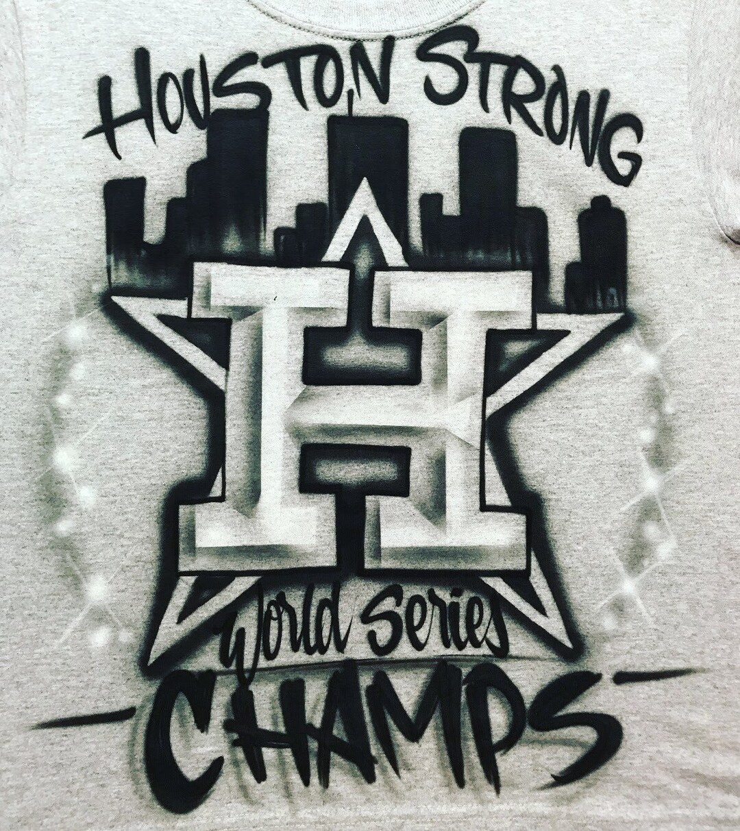 Airbrush Houston Strong Shirt Design Free Shipping Etsy