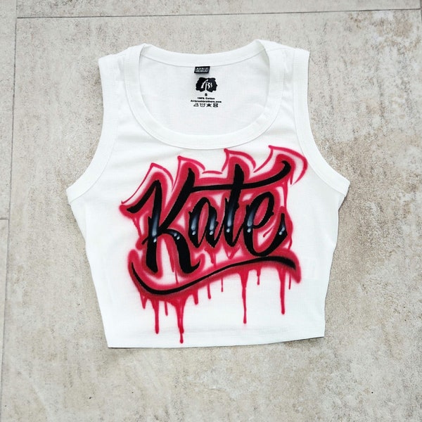 Airbrush Crop Top Etsy
