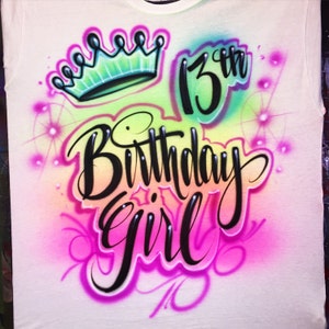 Airbrush Birthday shirt Design | Free Shipping