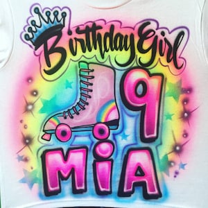 Airbrush Birthday Girl Skate Design | Free Shipping