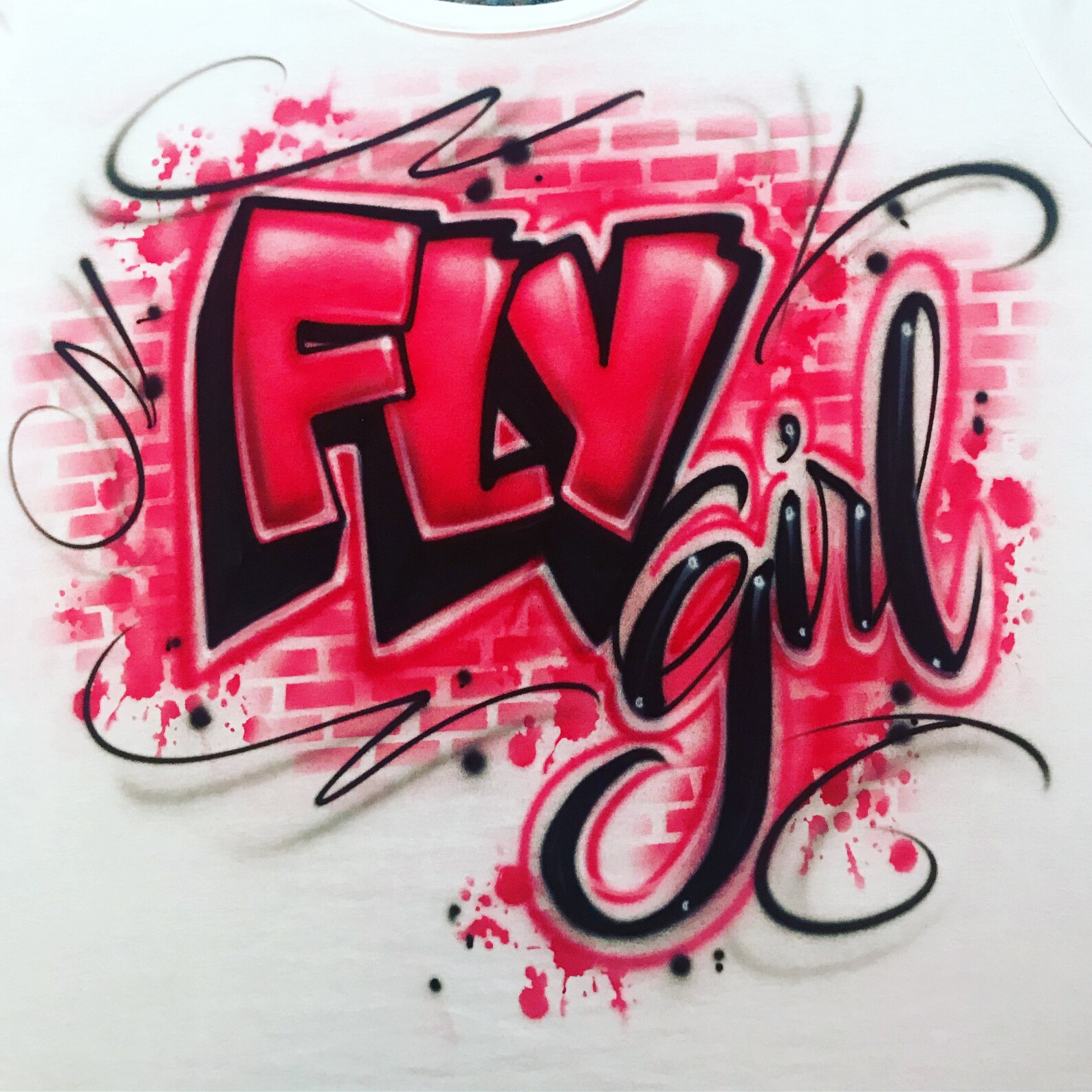Airbrush Fly Girl Shirt Design Free Shipping Etsy