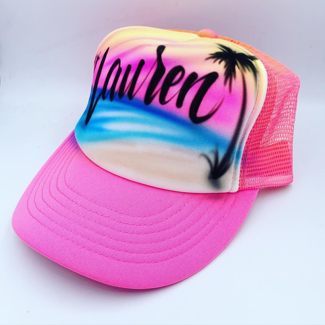 Airbrush Custom Beach Theme Hats Free Shipping Etsy