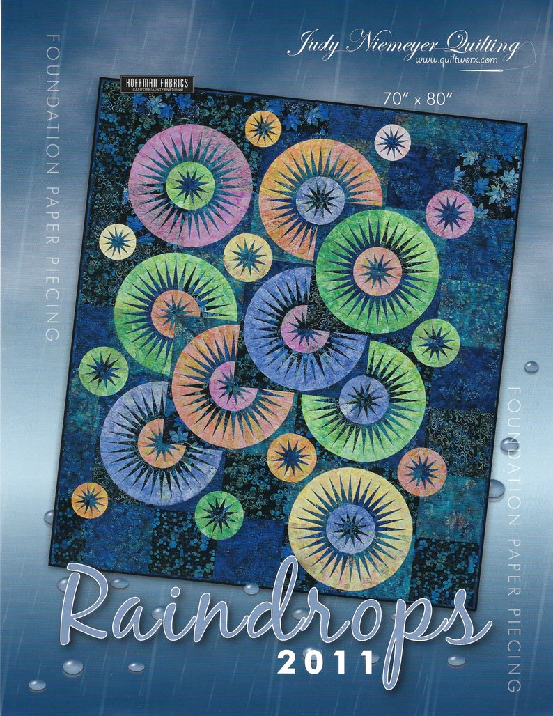 RAINDROPS - Foundation Quilt Pattern - Quiltworx - Etsy