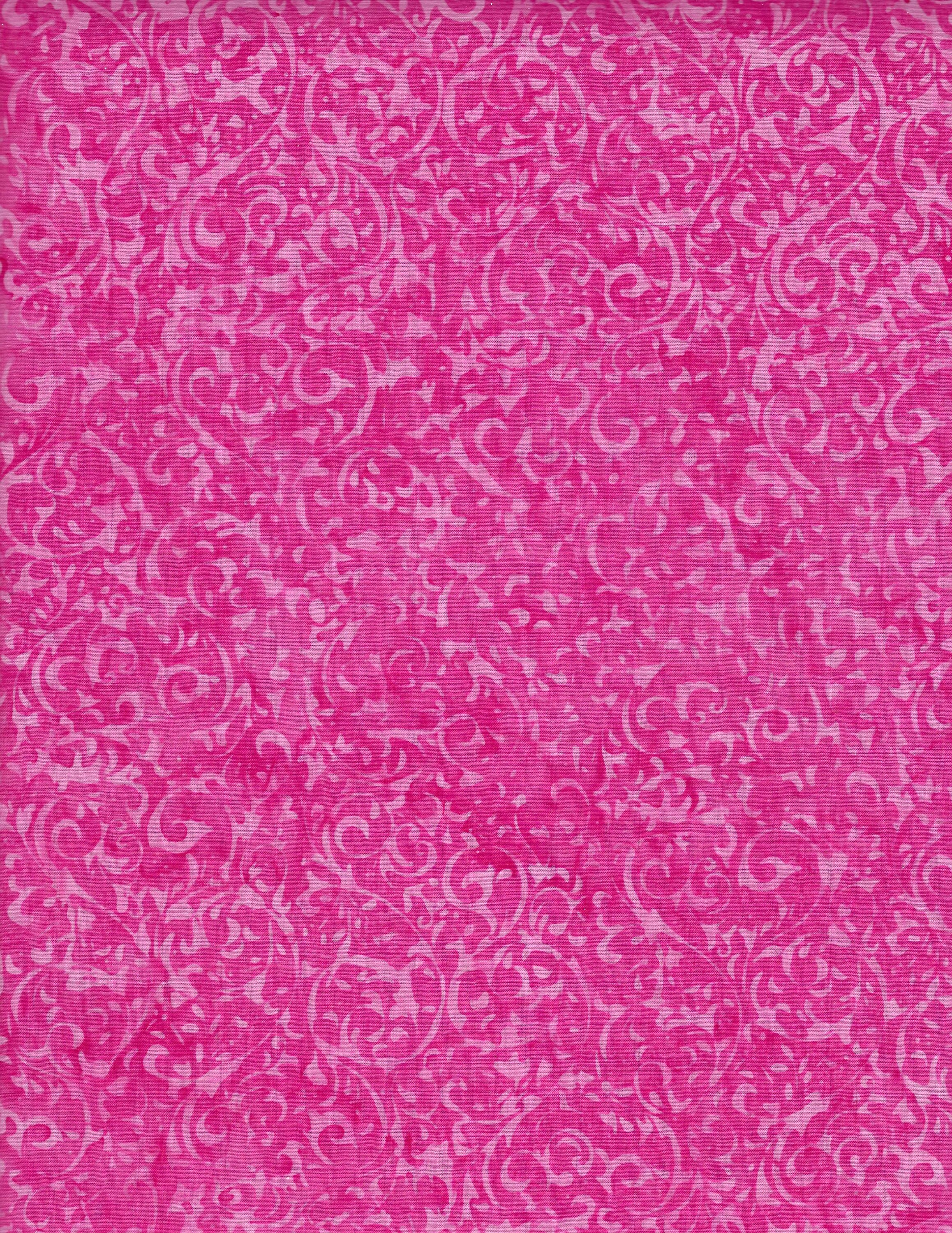 BATIK FABRIC - Pinks - 1.0 Yards/Pre Cut
