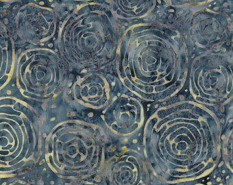1.61 Yards/Pre Cut - BATIK FABRIC - Blue