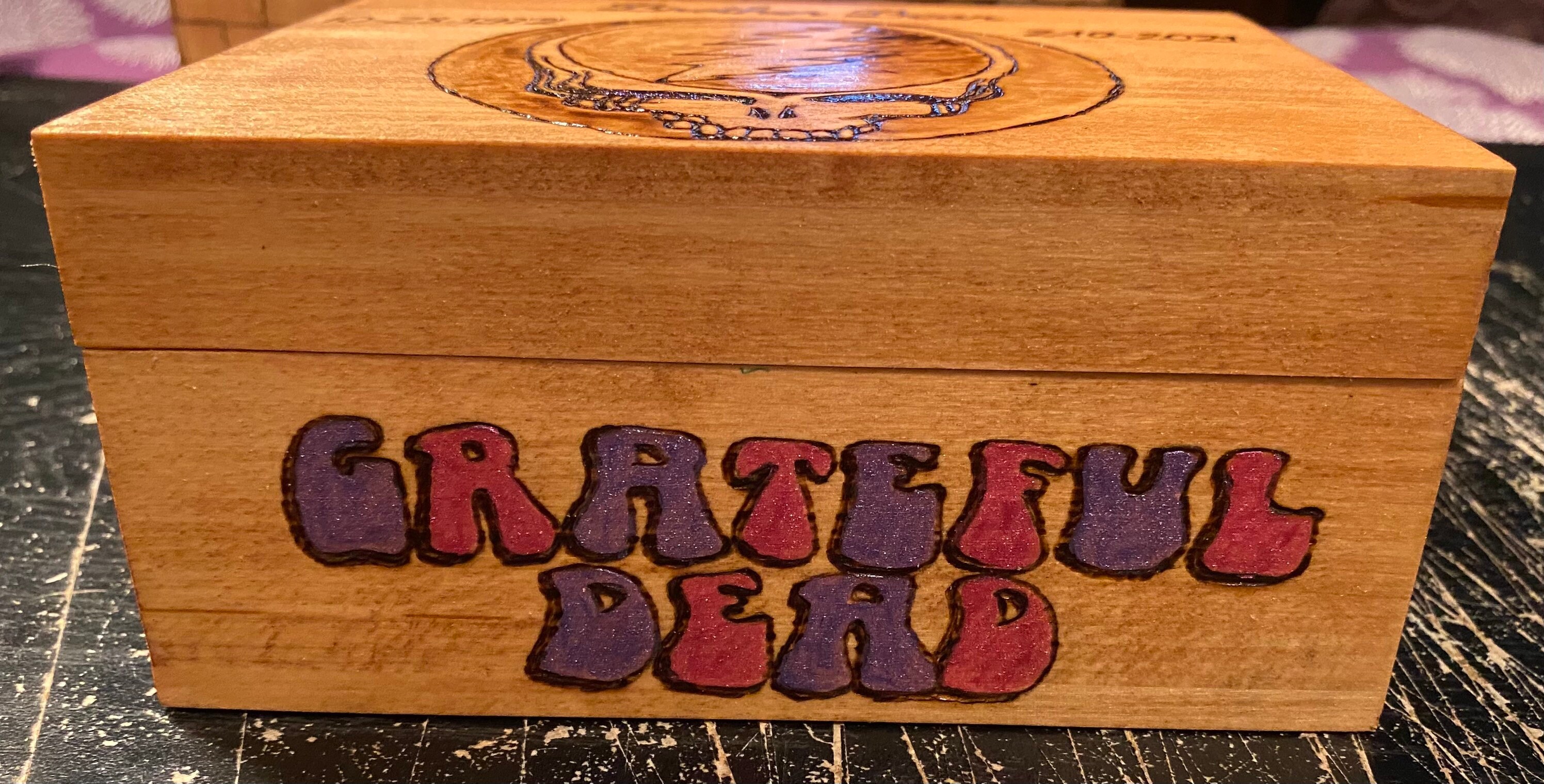 Wood box handmade Grateful Dead wood box. Etsy