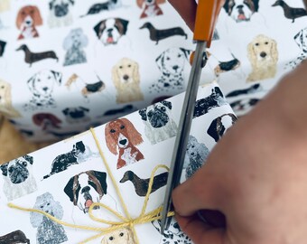 2 Sheets of Dog Wrapping Paper