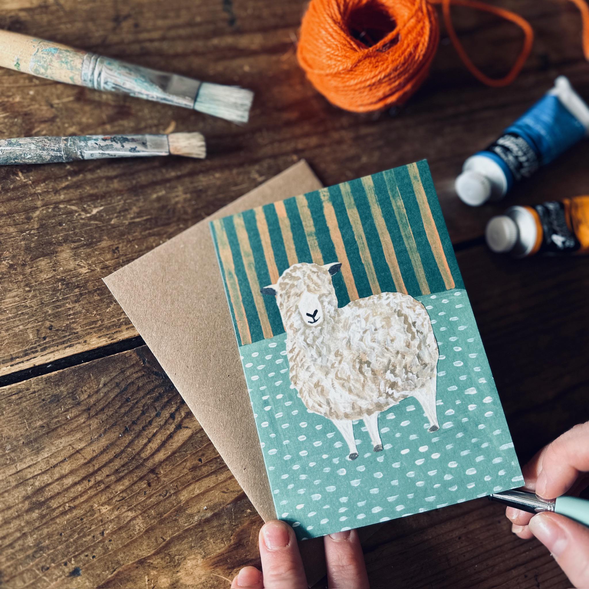 Sheep Art Card