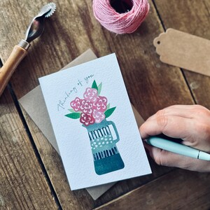 Thinking of you Flowers Greetings Card
