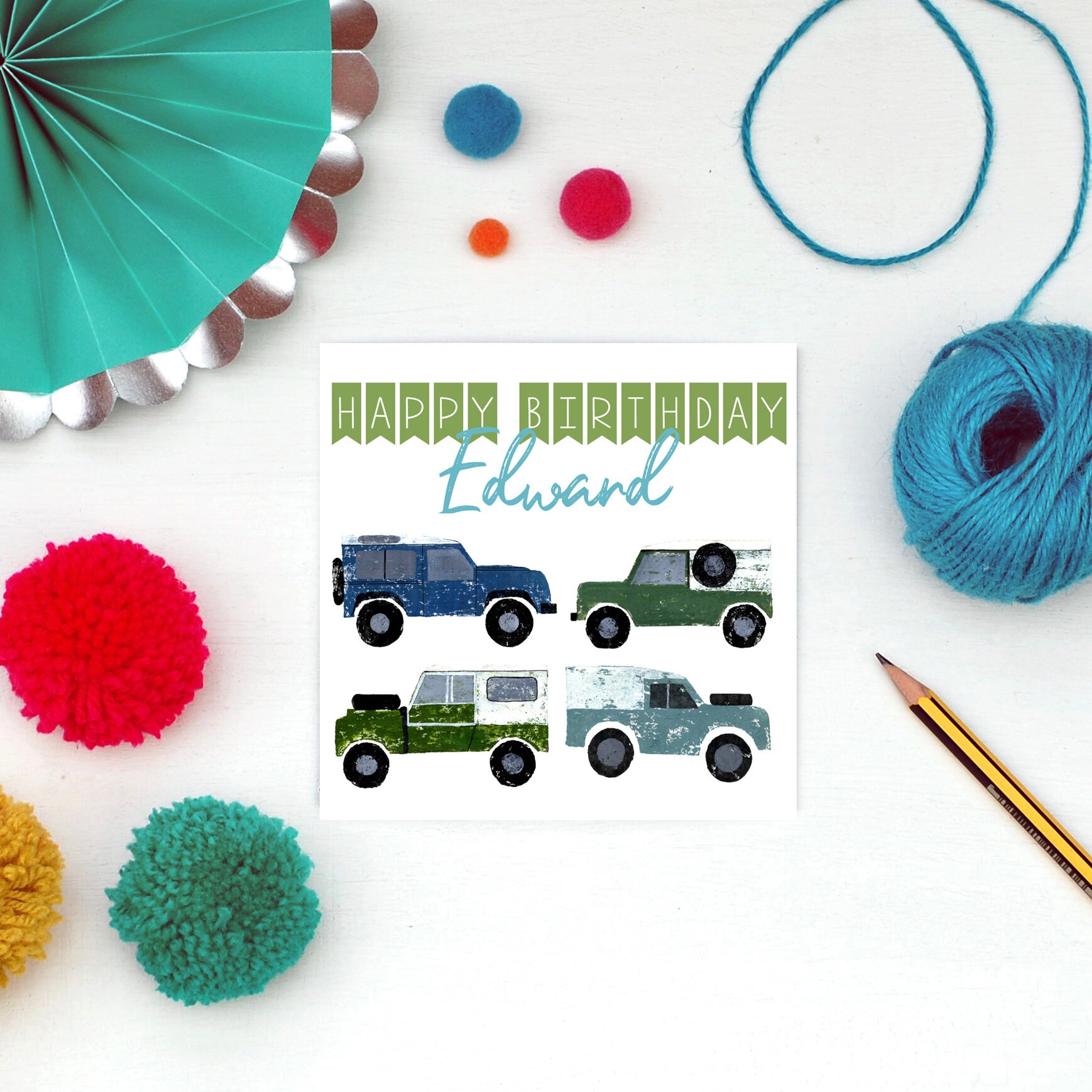 Personalised Land Rover Birthday Card - Etsy