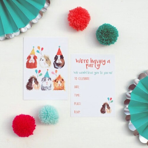 Guinea Pig Printable Birthday Pack Bundle INSTANT DOWNLOAD - Etsy Australia