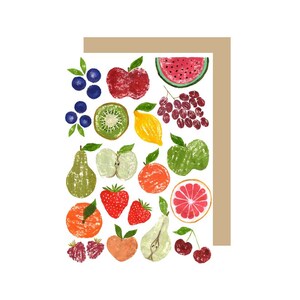 Tarjeta de felicitación de frutas