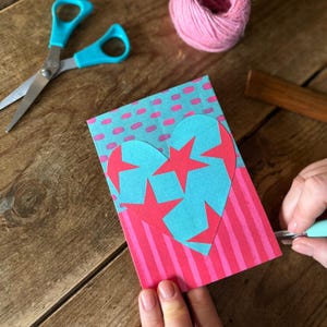 Stars and Heart Greetings Card