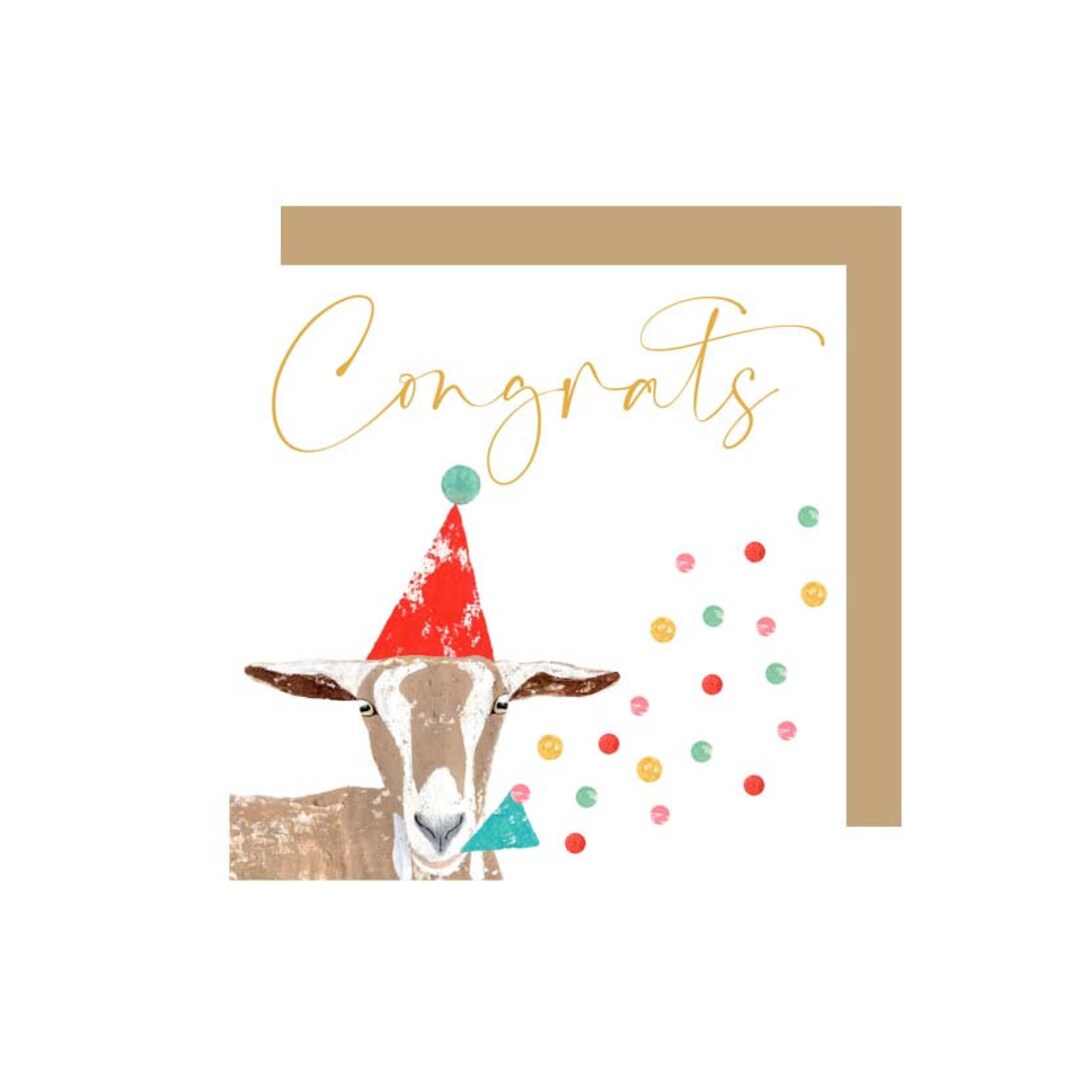 Goat Congratulations Greetings Card - Etsy