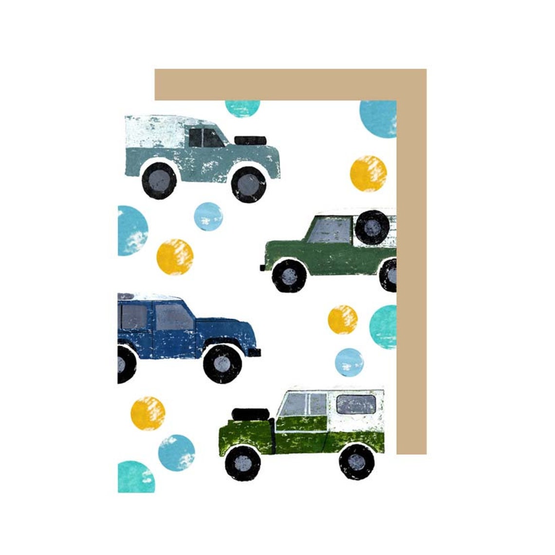 Land Rover Polka Dot Card - Etsy UK