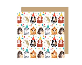 Party Guinea Pigs  Birthday Card