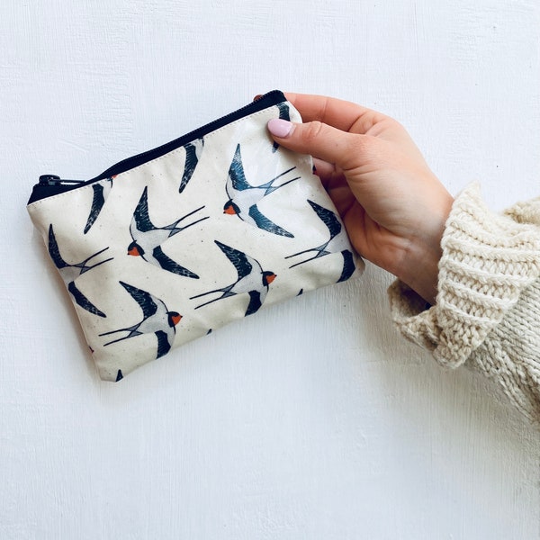 Swallow Oil Cloth Purse