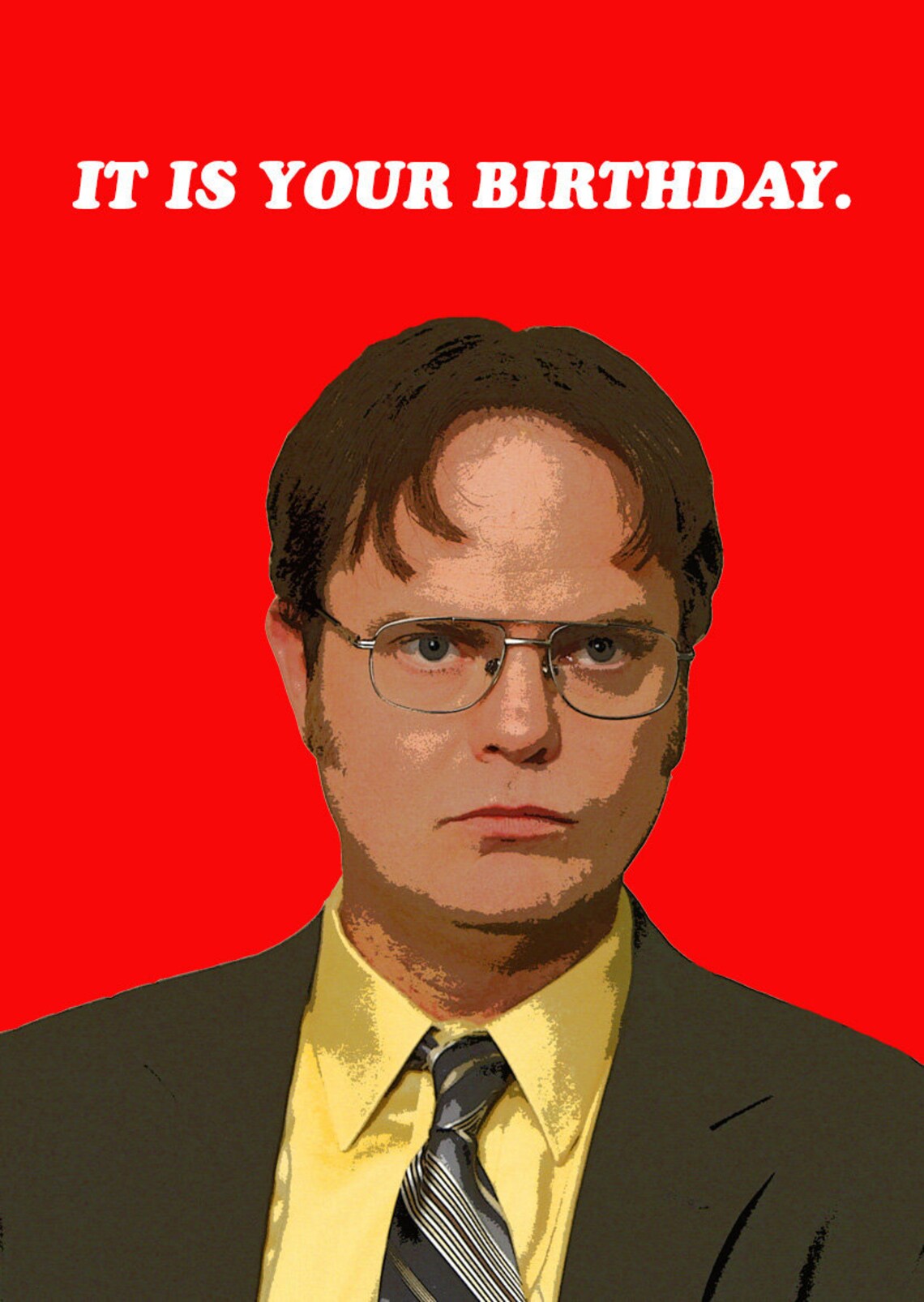 The Office US Dwight Schrute Birthday Card Greetings | Etsy