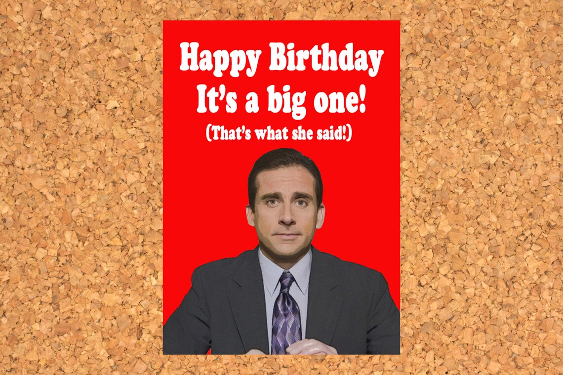 The Office US Michael Scott Birthday Card Greetings Card | Etsy