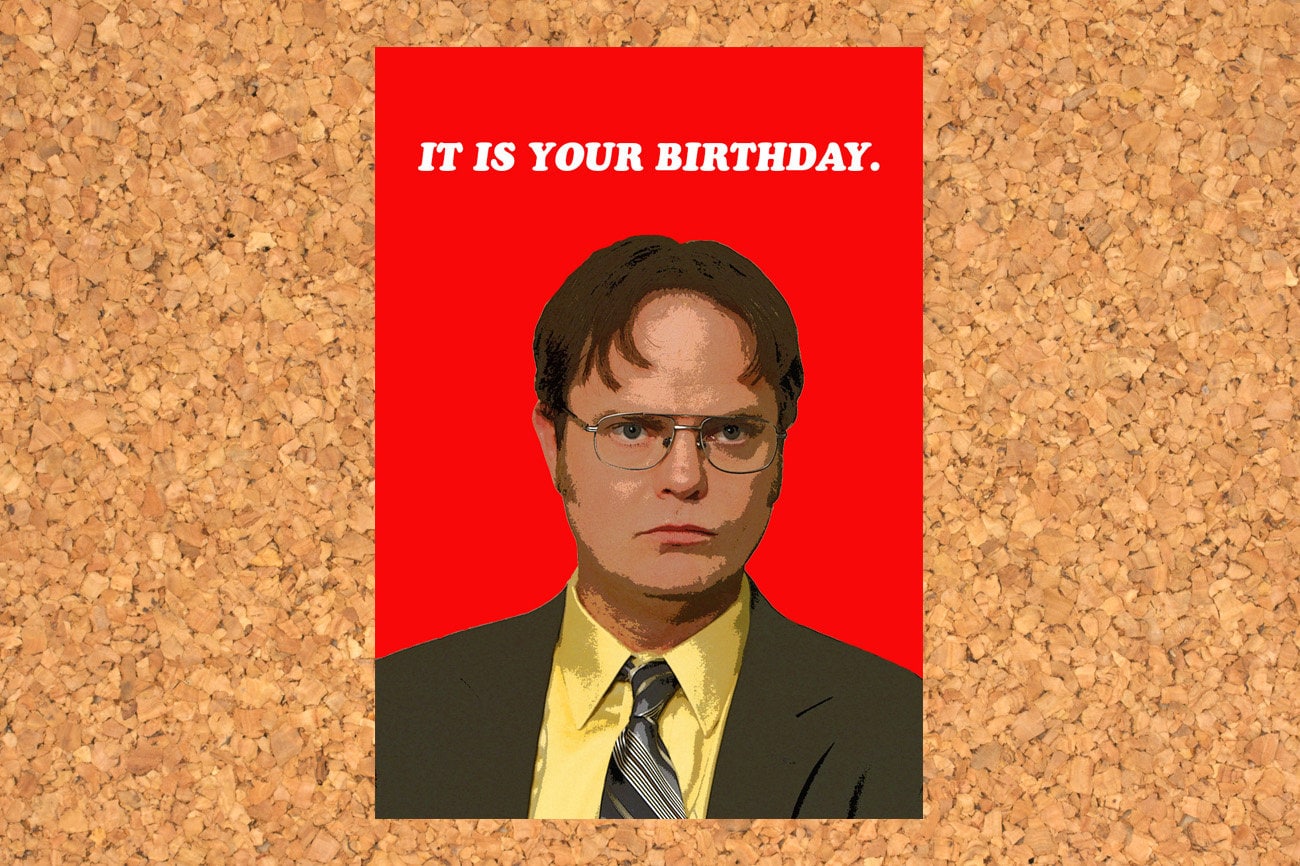 The Office US Dwight Schrute Birthday Card Greetings | Etsy