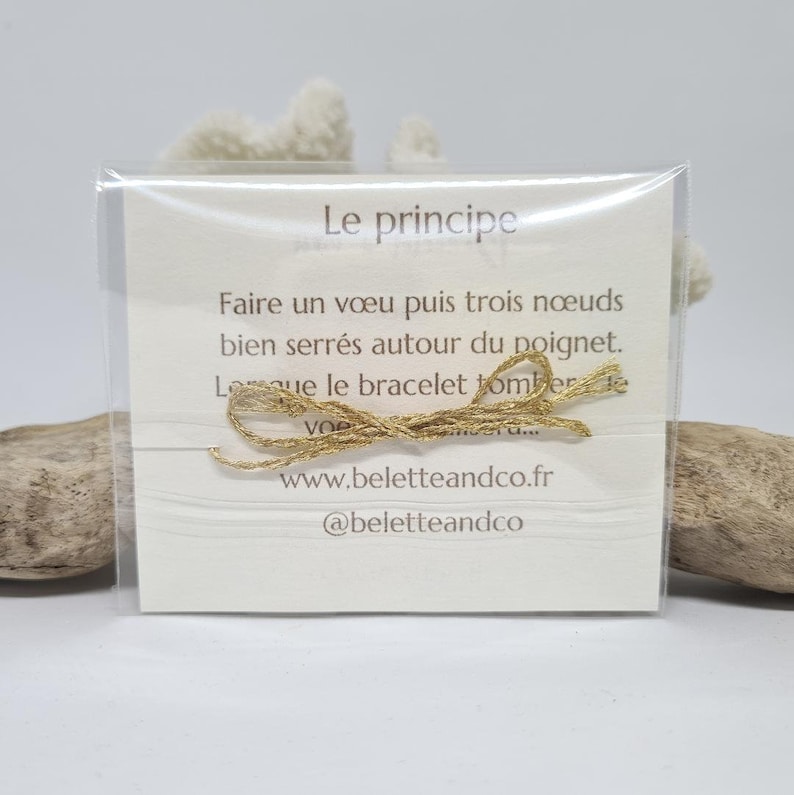 Bracelet à vœu avec message Ecrivez votre propre message personnalisé Pierre et fils tressés à la main image 2