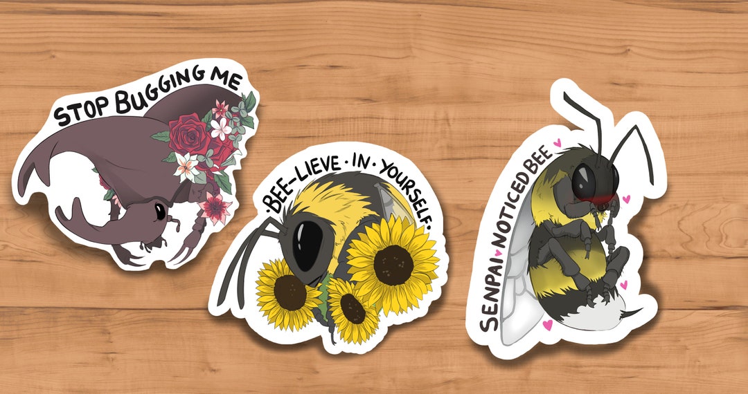 Bug Puns (stickers) - Etsy