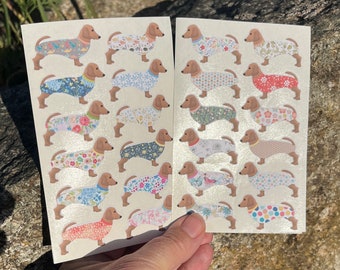 48 small dachshund Wiener sausage dog stickers