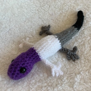 Ace Pride Gecko Amigurumi Crochet Toy
