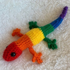 Rainbow Gecko Amigurumi Crochet Toy