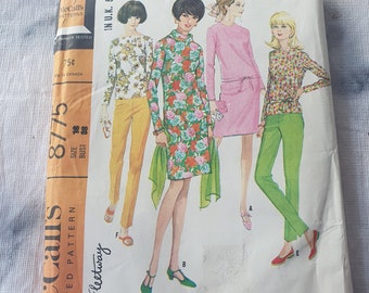 1960s Original, Unused, Uncut, Mc.Call's Misses Pattern No. 8775 size 18 (uk) Bust 38".