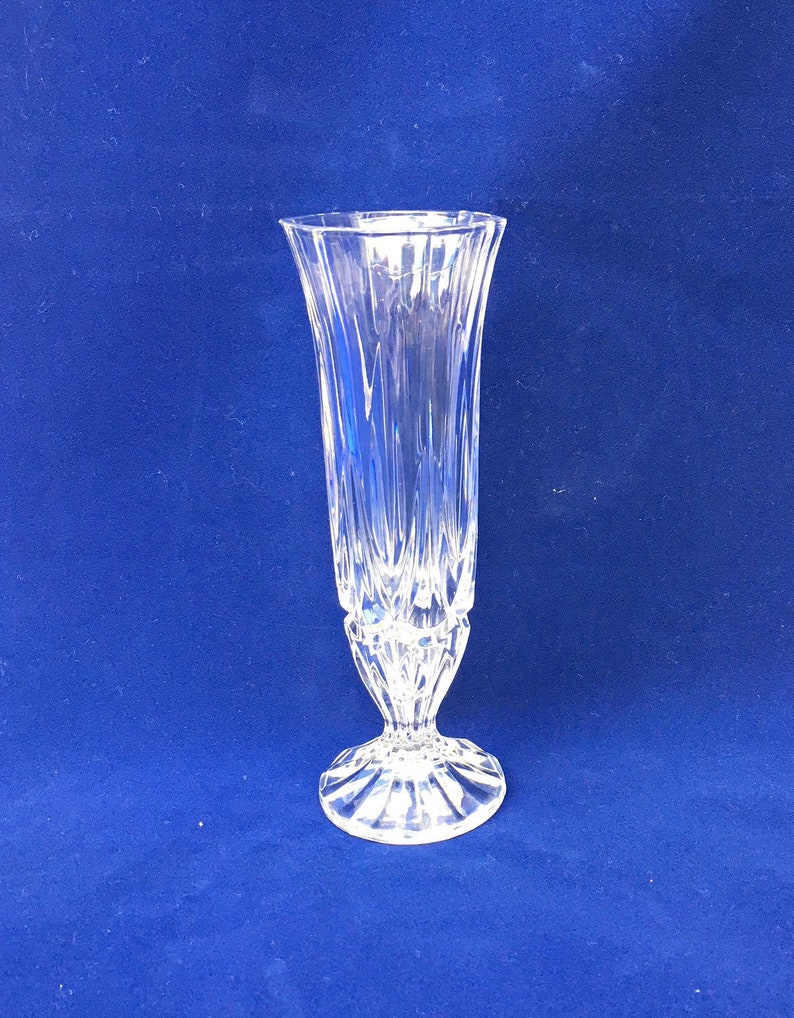 vintage glass bud vase 1950s bud vase