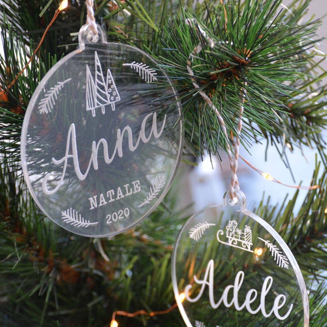 Nom boule de Noël en plexiglas personnalisé Etsy France