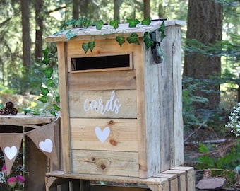Handmade Rustic Letterbox for Weddings- CUSTOMISABLE | Wedding Letterbox | Postbox