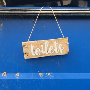 Rustic Hanging Directional Wedding Signs, Direction Signs, CUSTOMISABLE, PERSONALISED wedding signs, Wedding signage, Rustic wedding sign image 2