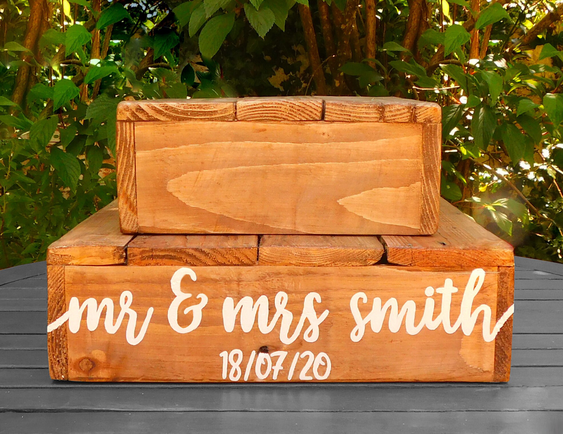 Handmade Rustic Wooden Cake Stand Range of SIZES Available Etsy UK