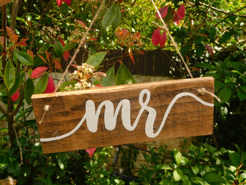 Rustic Hanging Directional Wedding Signs, Direction Signs, CUSTOMISABLE, PERSONALISED wedding signs, Wedding signage, Rustic wedding sign image 3