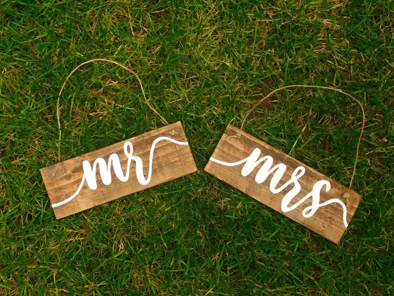 Rustic Hanging Directional Wedding Signs, Direction Signs, CUSTOMISABLE, PERSONALISED wedding signs, Wedding signage, Rustic wedding sign image 5