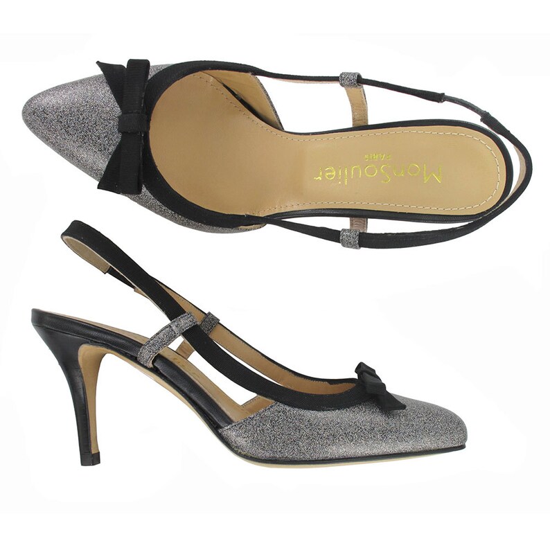 gray slingback