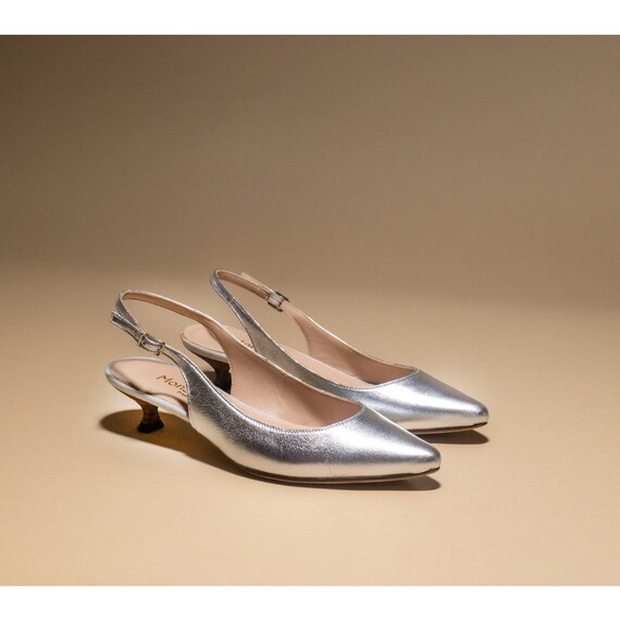 Silver slingback cheap shoes uk