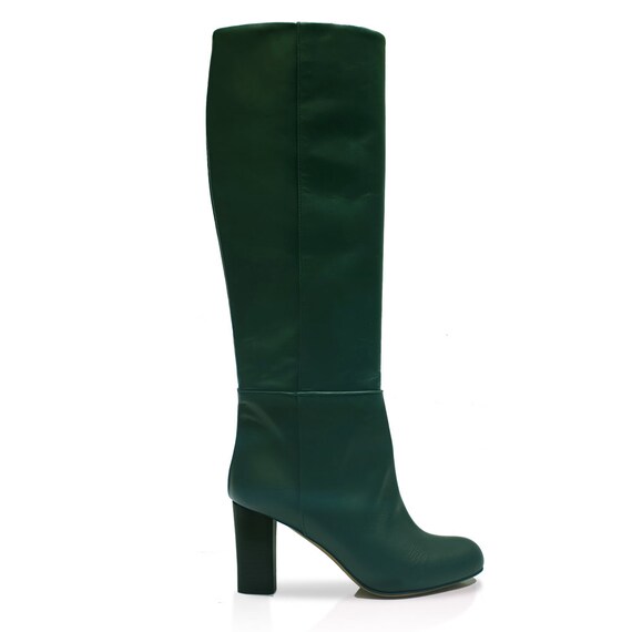 dark green boots womens