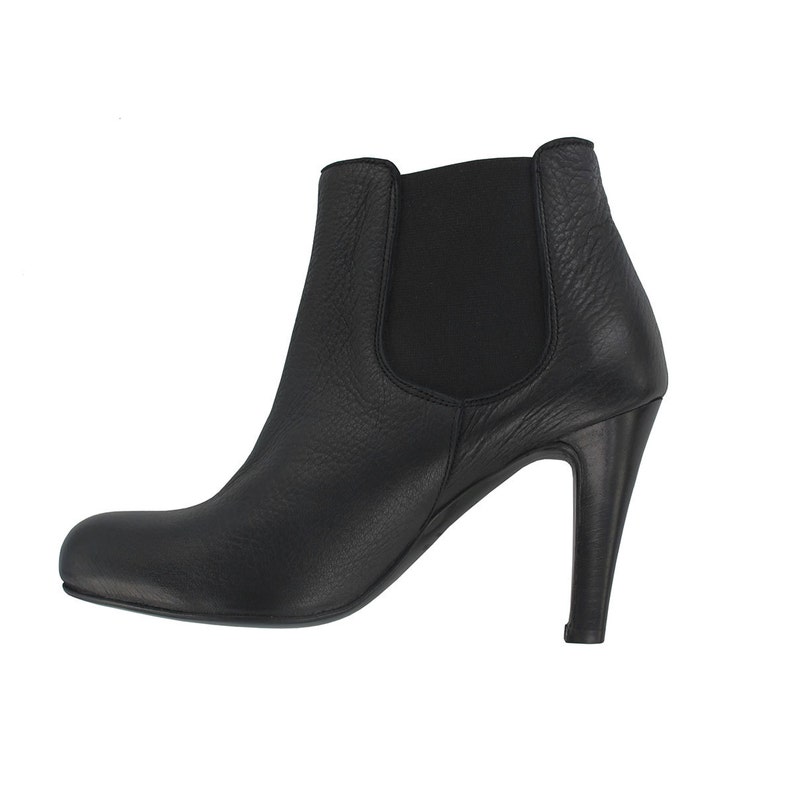 Black Chelsea Boots, Black Ankle Boots, Heel Boots, Women Leather Ankle