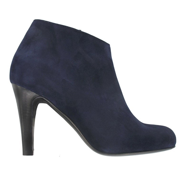 Navy Suede Ankle Boots Navy Blue Ankle Boots Women Leather - Etsy Canada