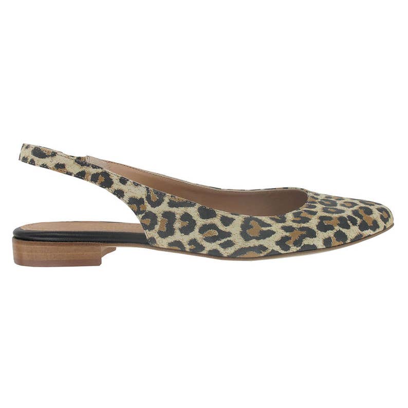 animal print pointed toe flats